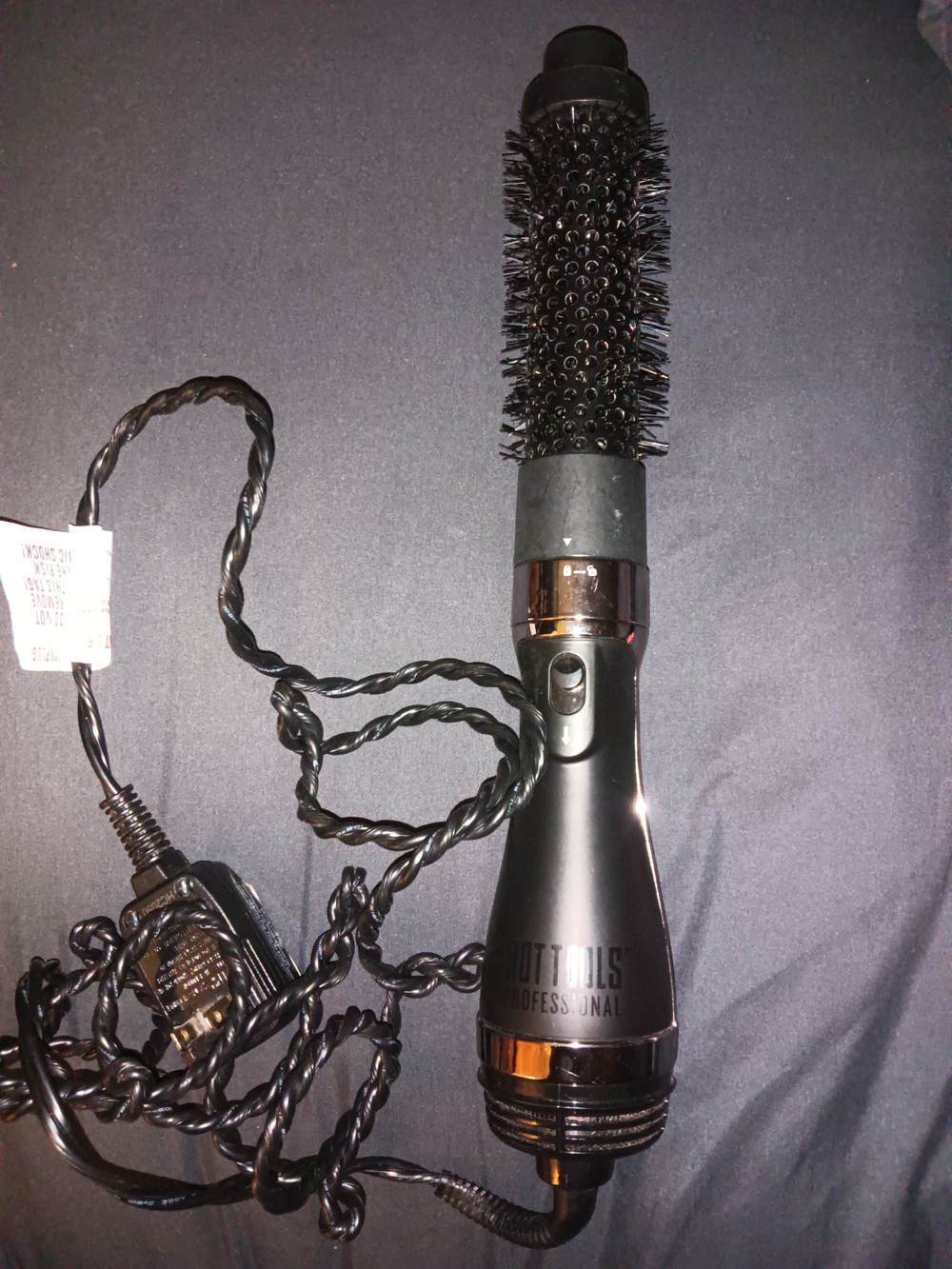 Hot Tools Pro Artist Black Gold Detachable One-Step 1.5” Round Brush Dryer HT120